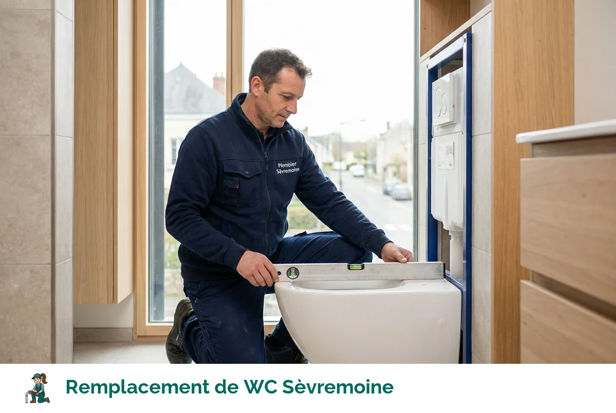 Remplacement de WC à Sèvremoine